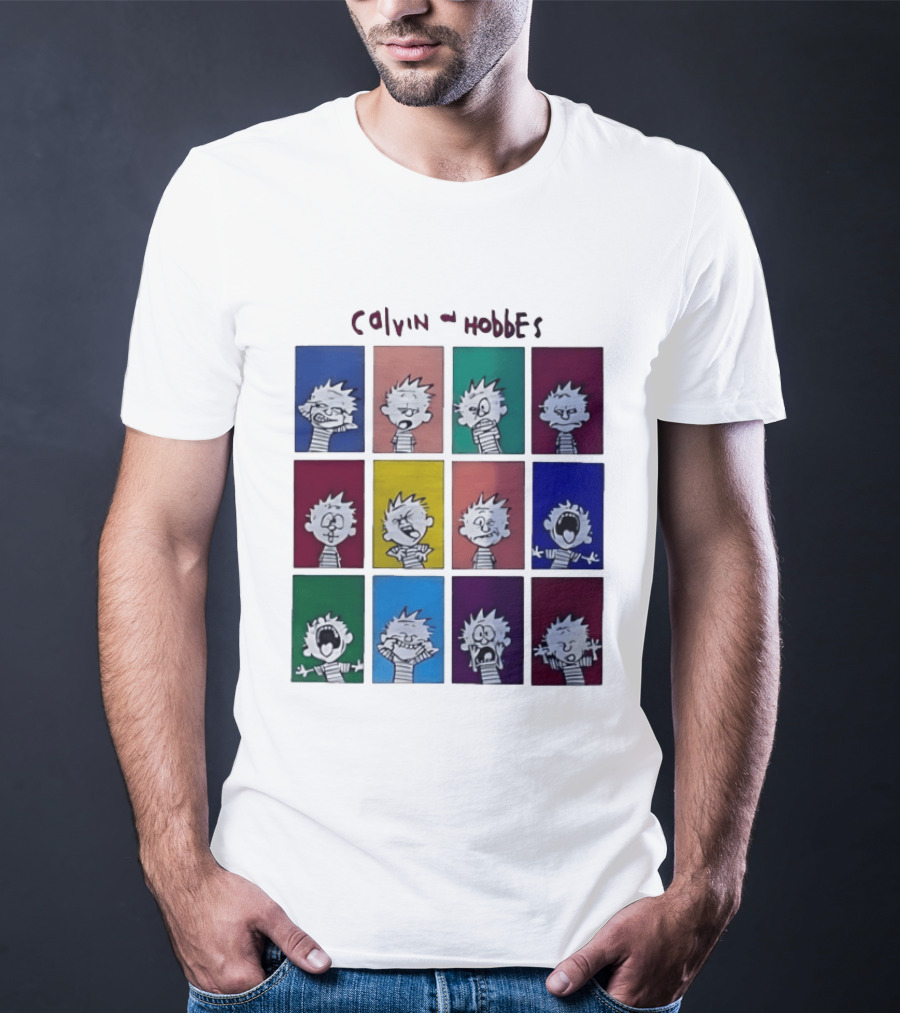 Calvin And Hobbes MoMa Pop Art Expression Panels T-Shirt