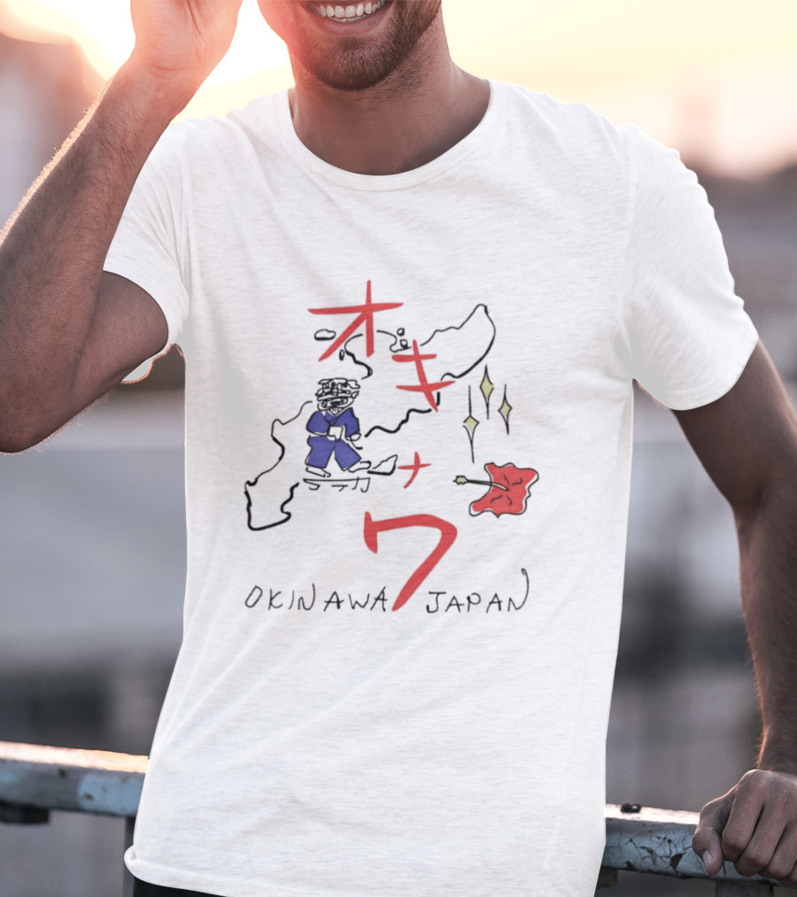 Kill Bill Okinawa Japan Map Beatrix Kiddo The Bride Tarantino Movie T-Shirt