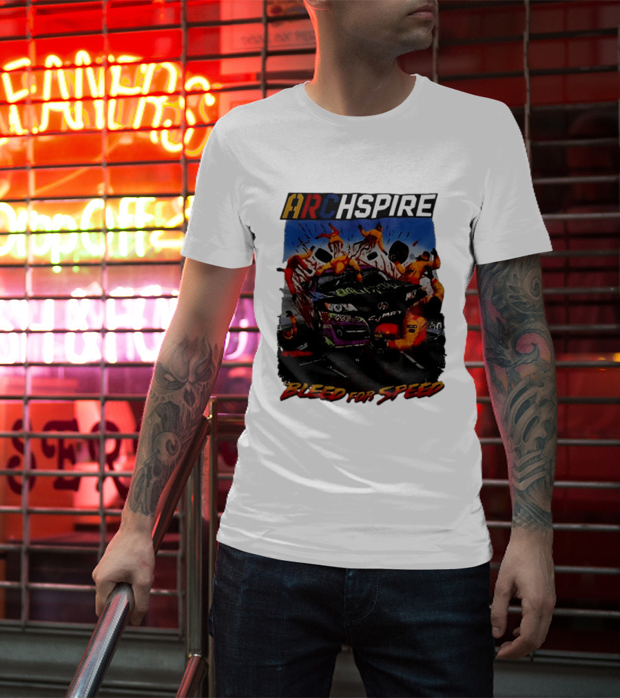 Archspire Bleed For Speed Racing Chaos With Pit Crew Action T-Shirt