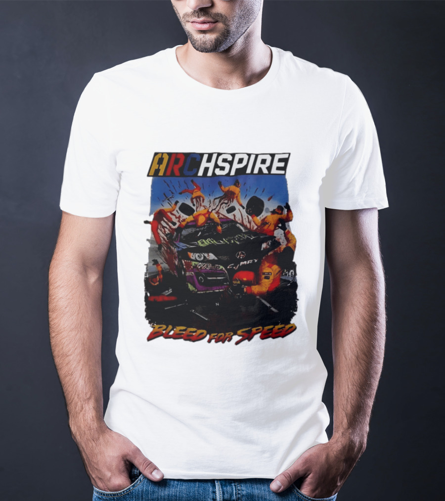Archspire Bleed For Speed Racing Chaos With Pit Crew Action T-Shirt