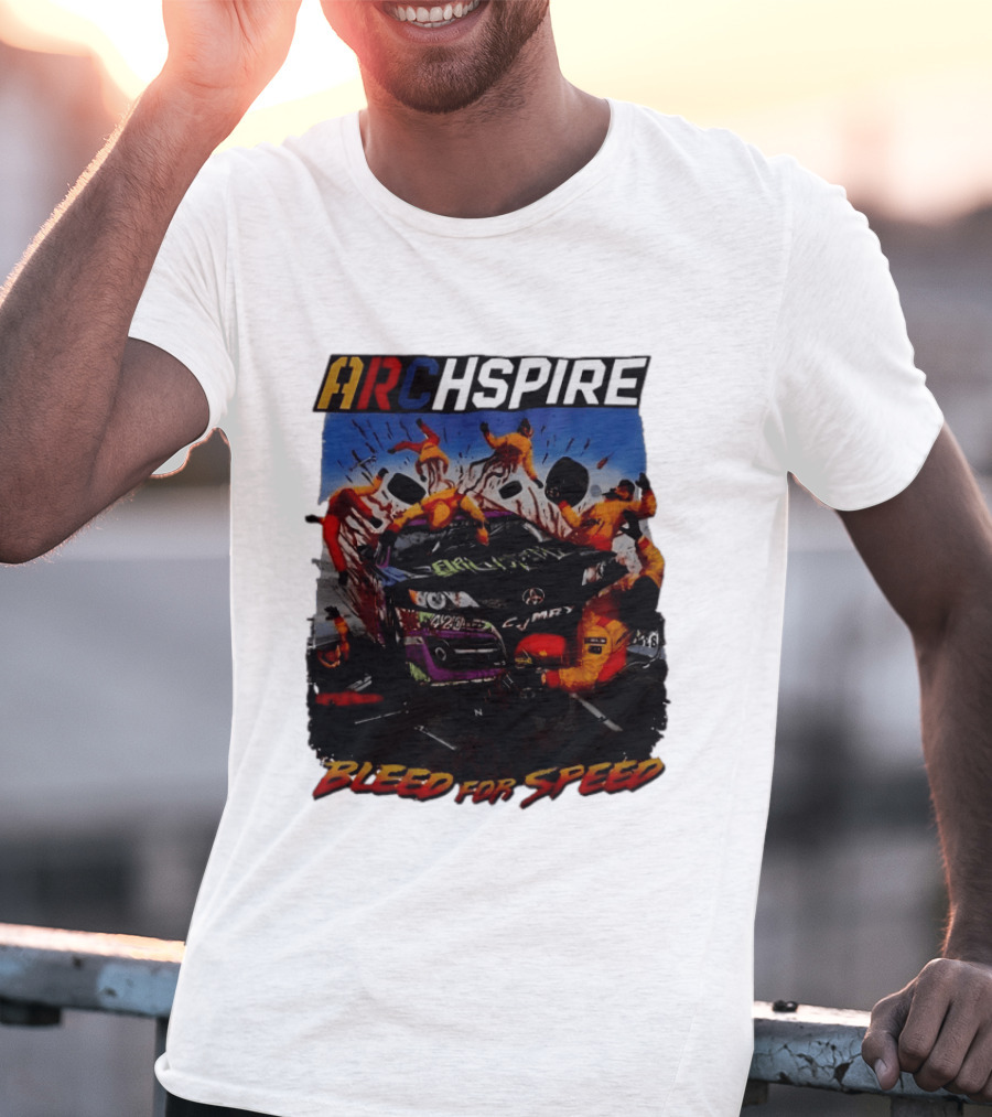 Archspire Bleed For Speed Racing Chaos With Pit Crew Action T-Shirt