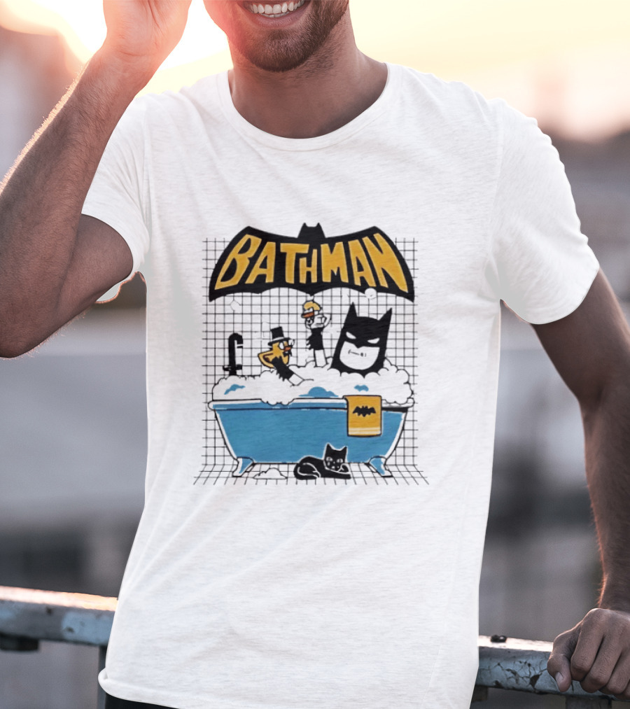 Bathman Super Hero Bathtub Adventure With Bat Towel And Rubber Duck T-Shirt