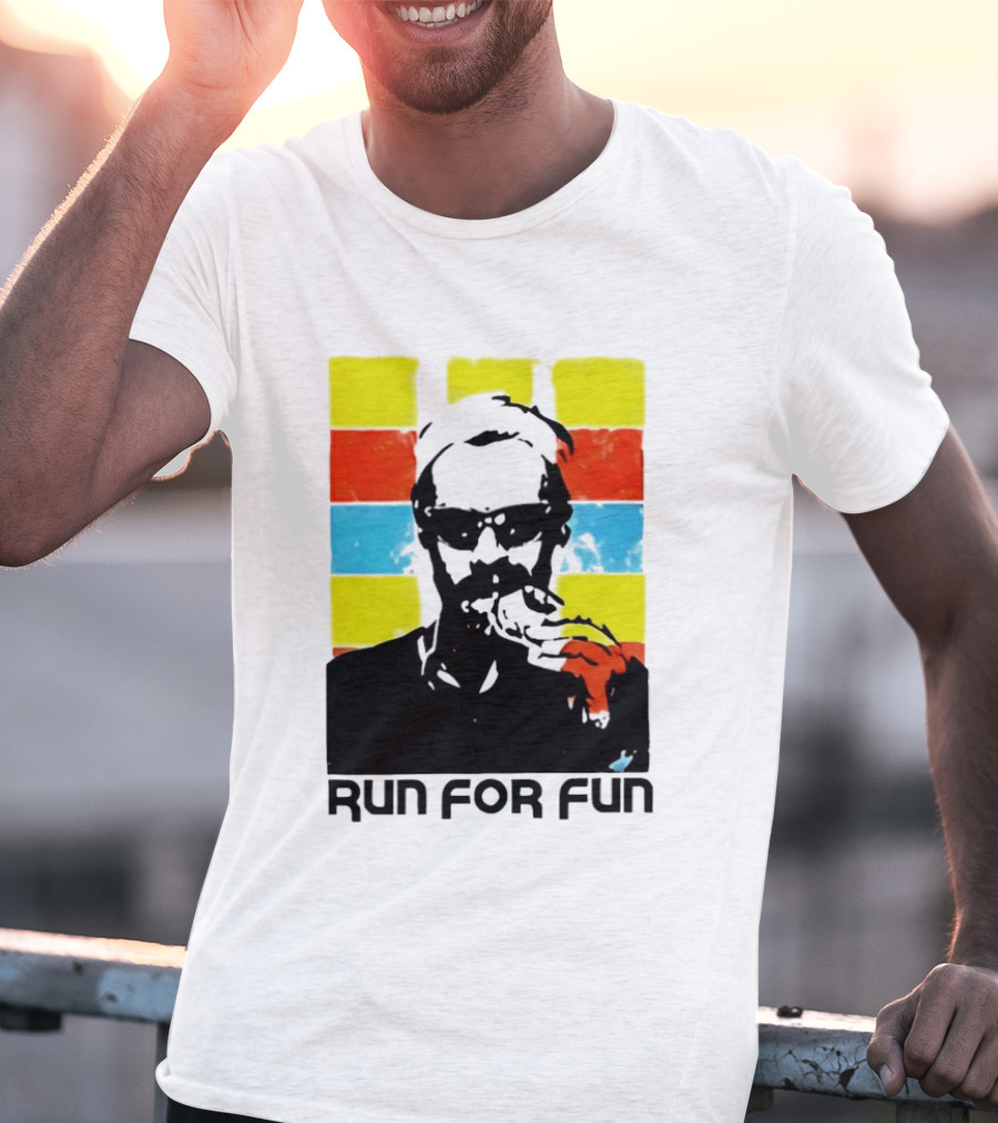 Run For Fun Retro Color Block T-Shirt