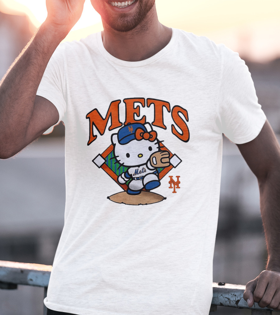Hello Kitty New York Mets Baseball 2026 MLB Mets Player Outfit T-Shirt