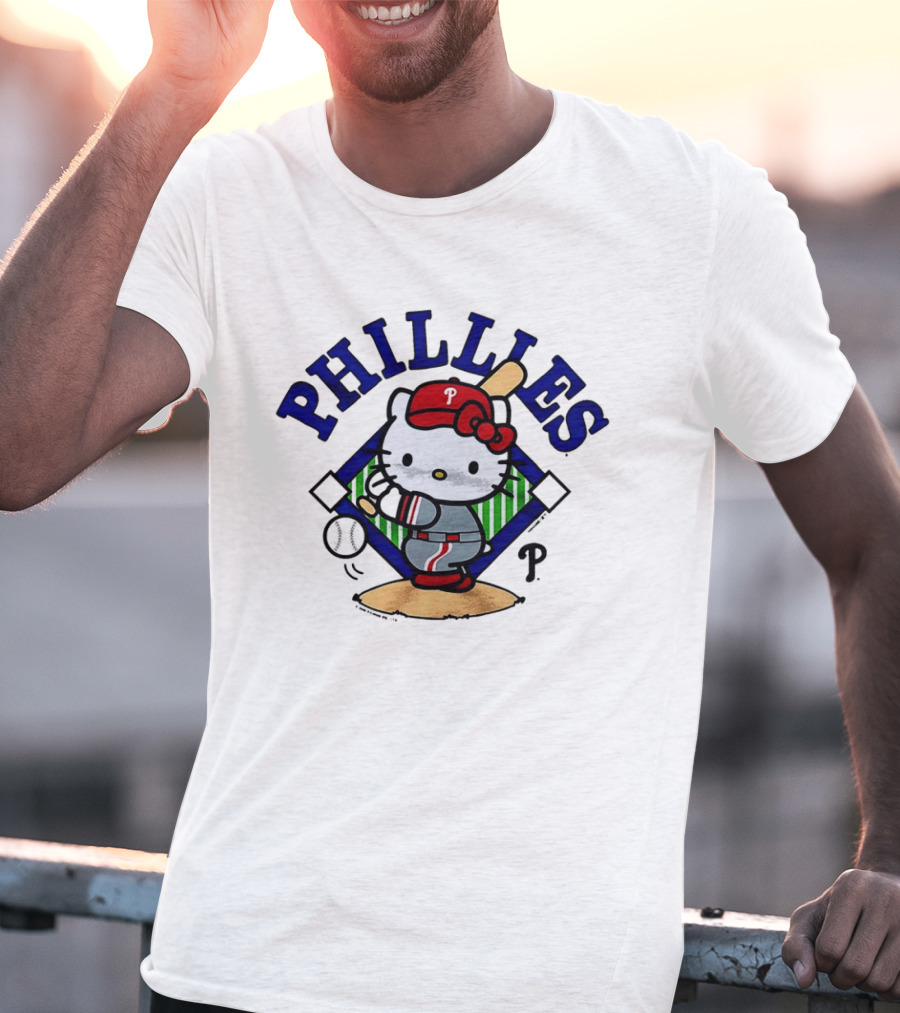 Hello Kitty Philadelphia Phillies 2026 MLB Baseball Swing T-Shirt