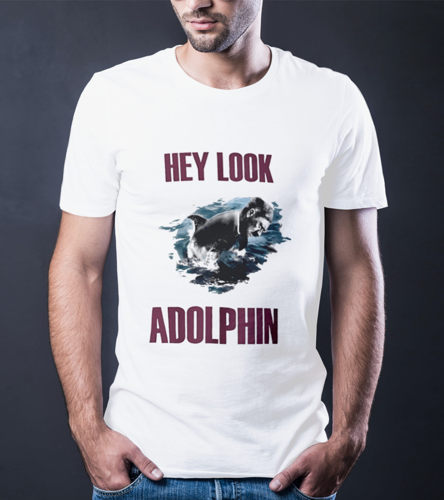 Hey Look Adolphin Clever Visual Wordplay Concept T-Shirt