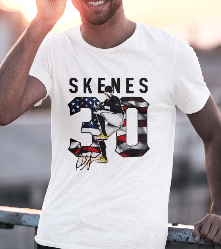 Paul Skenes 30 Stars And Stripes Baseball Pitcher T-Shirt