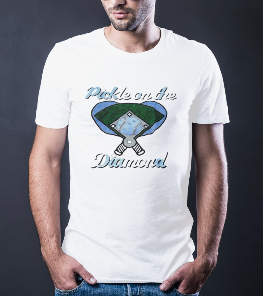 Pickle On The Diamond Baseball Field With Bats And Ball T-Shirt
