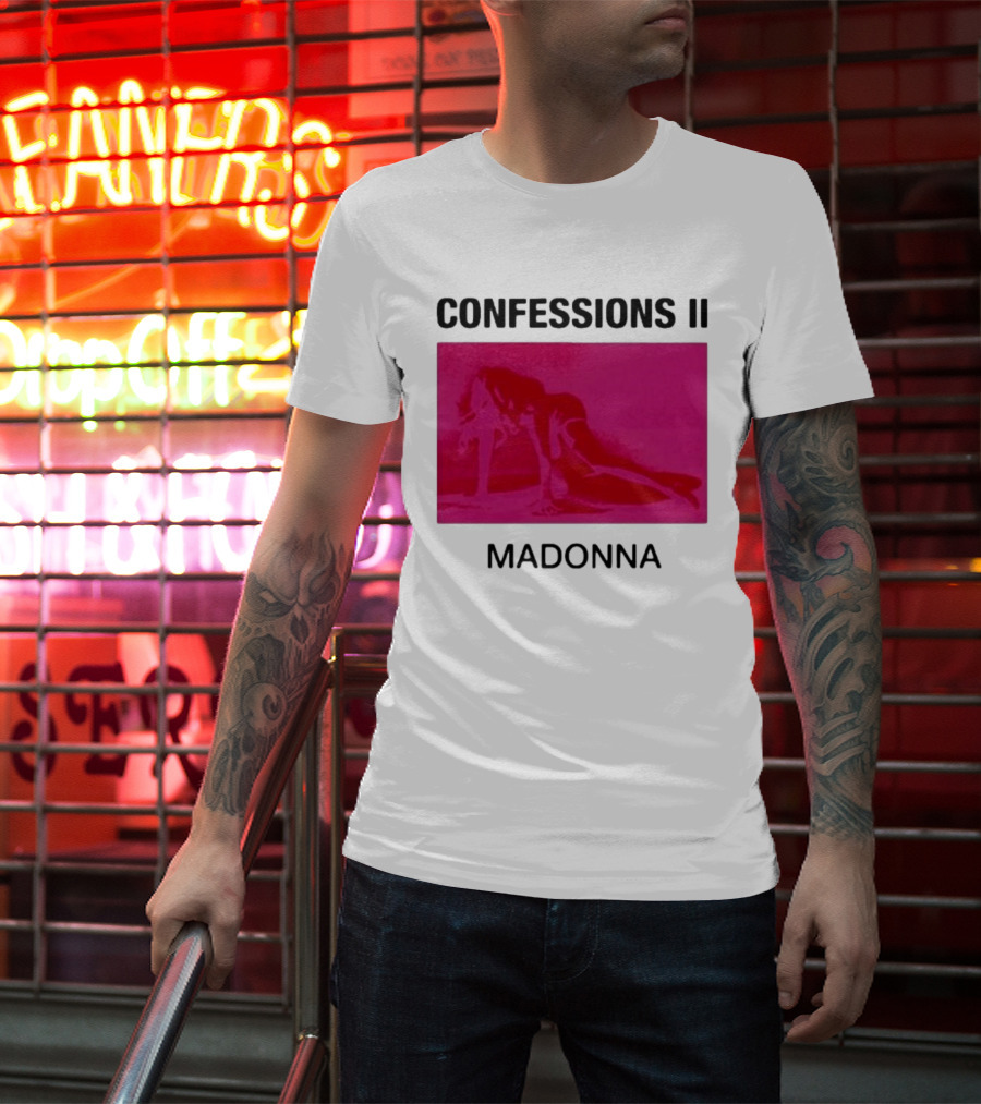 Madonna Confessions II Neon Pink Crawling Pose T-Shirt