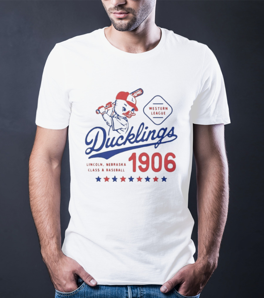 Ducklings Lincoln Nebraska Western League Baseball 1906 T-Shirt