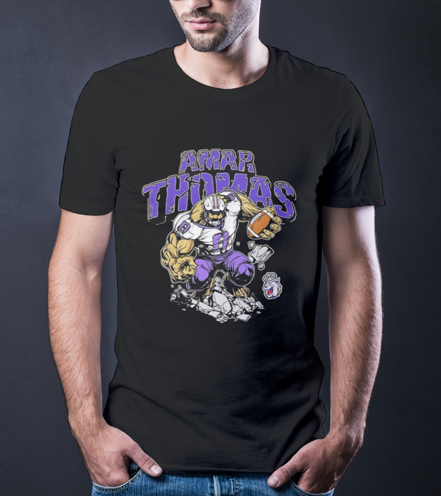 Amar Thomas James Madison Dukes Football Player T-Shirt