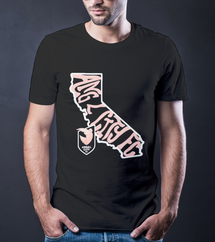 Angel City FC Groovy California Map T-Shirt
