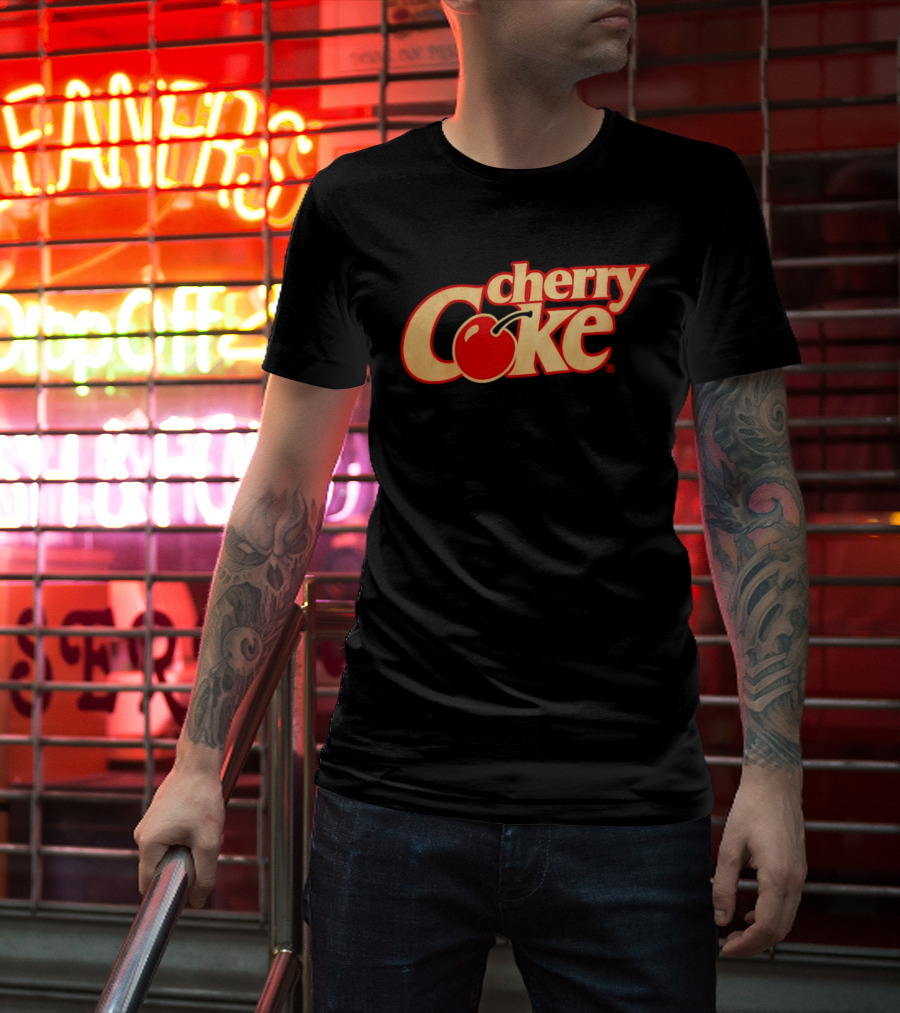 Cherry Coke Retro Logo With Red Cherry T-Shirt