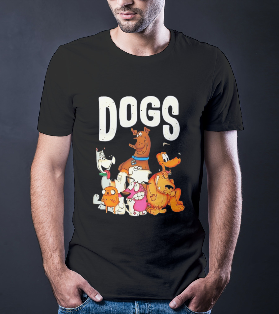 DOGS Astro Scooby Doo Jake Droopy Brian Griffin Courage Pluto Muttley T-Shirt