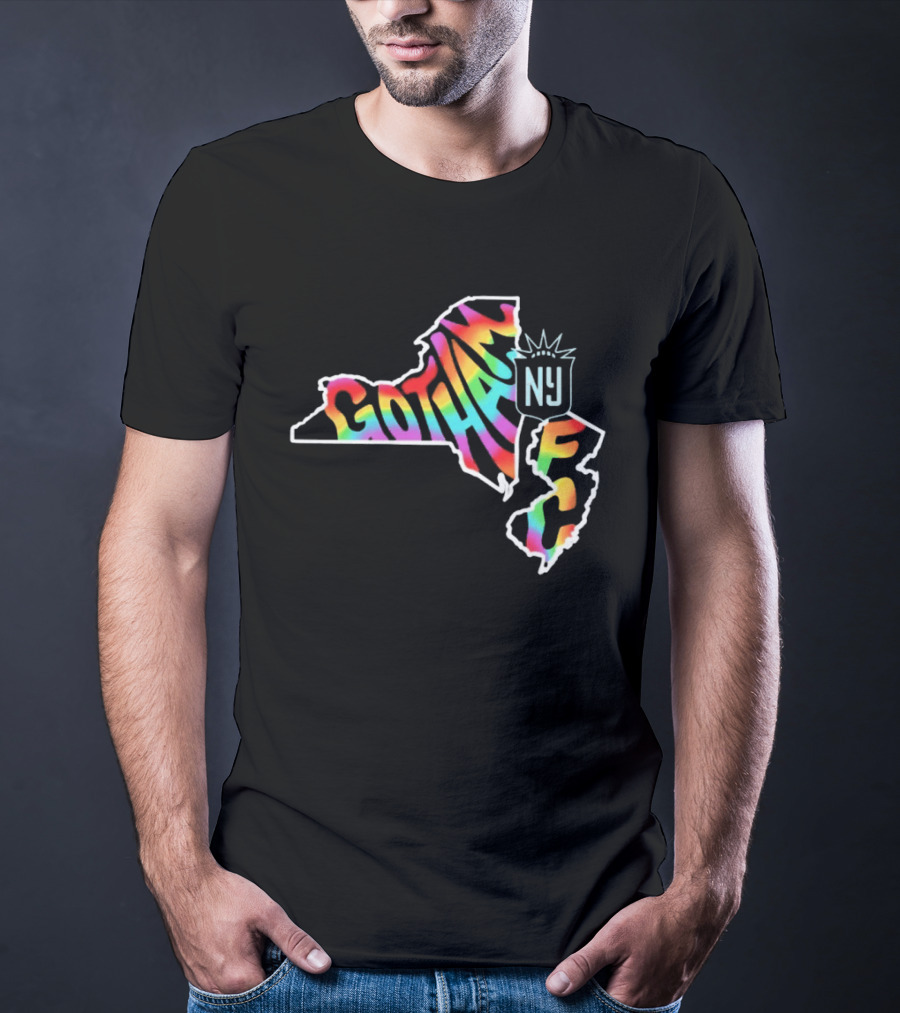 Gotham FC Pride Groovy New York New Jersey T-Shirt