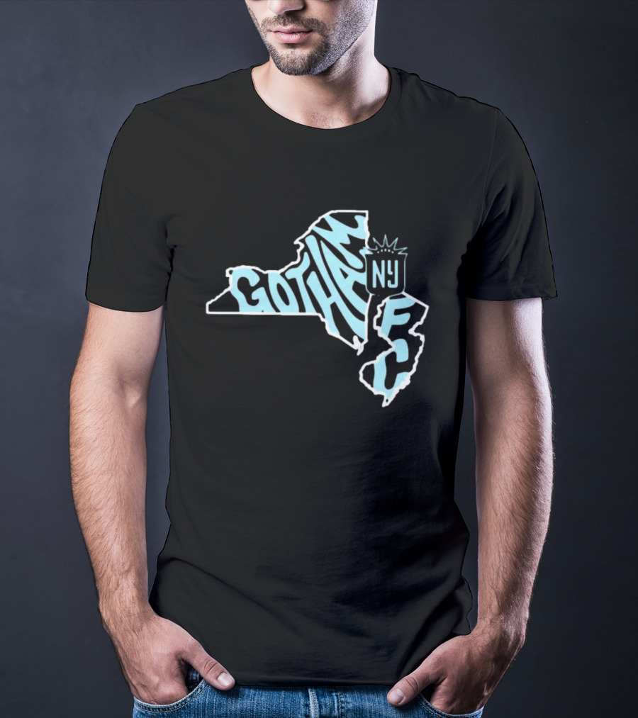 Gotham FC New Jersey New York State Groovy NY FC T-Shirt