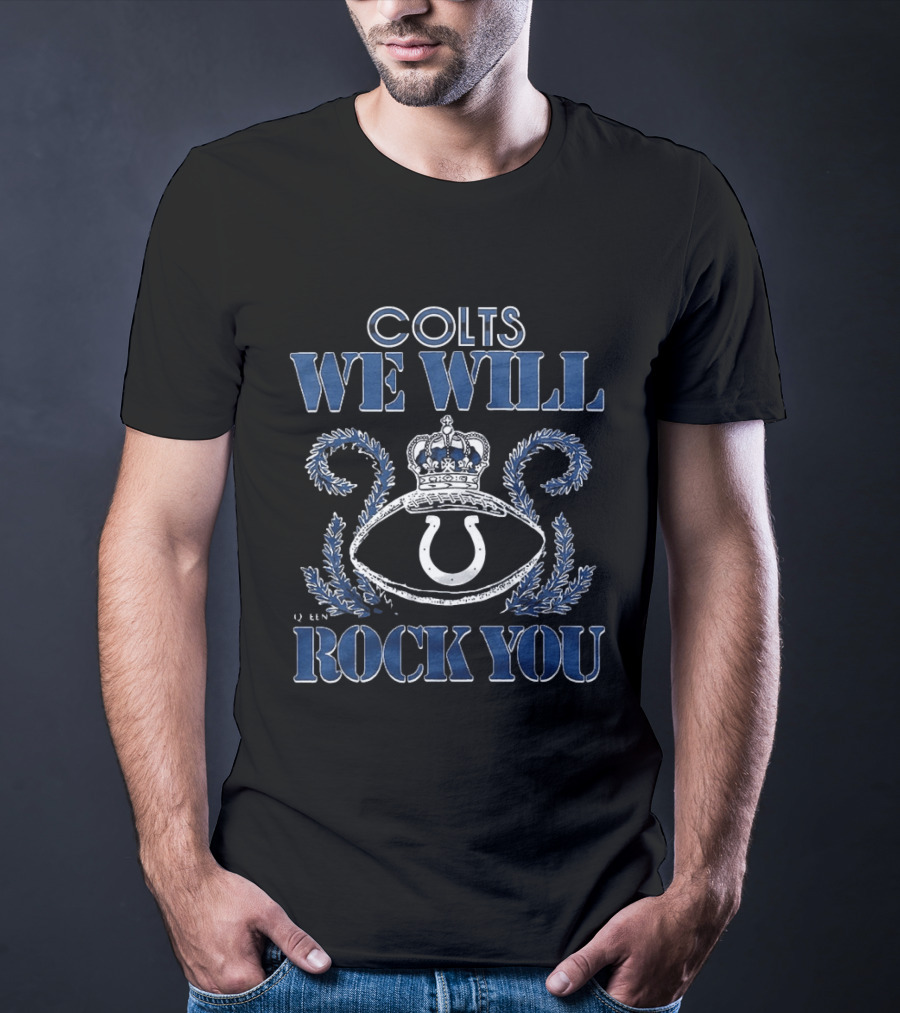 Indianapolis Colts We Will Rock You Crown Symbol 2026 T-Shirt