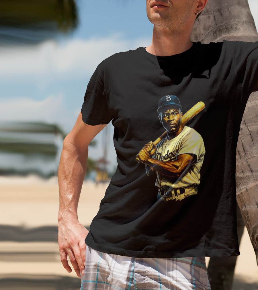 Jackie Robinson Brooklyn Dodgers Baseball Legend T-Shirt