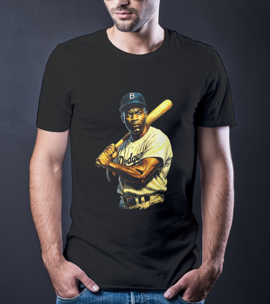 Jackie Robinson Brooklyn Dodgers Baseball Legend T-Shirt