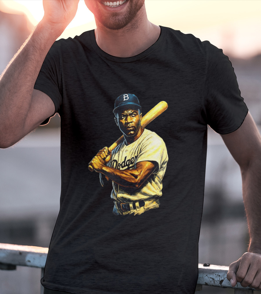 Jackie Robinson Brooklyn Dodgers Baseball Legend T-Shirt