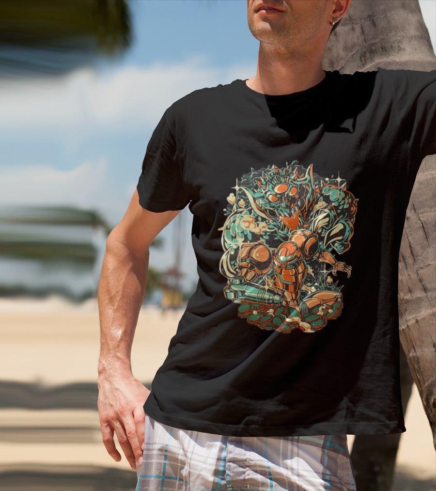 Metroid Samus Aran Kraid Catastrophic Day Retro Gaming T-Shirt