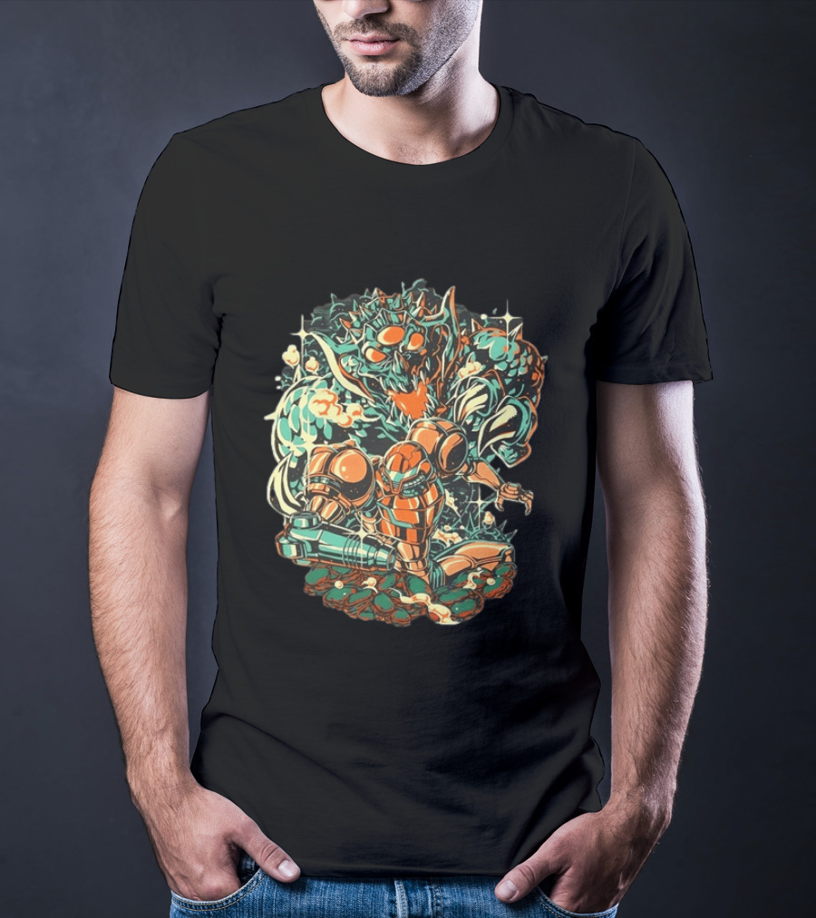 Metroid Samus Aran Kraid Catastrophic Day Retro Gaming T-Shirt