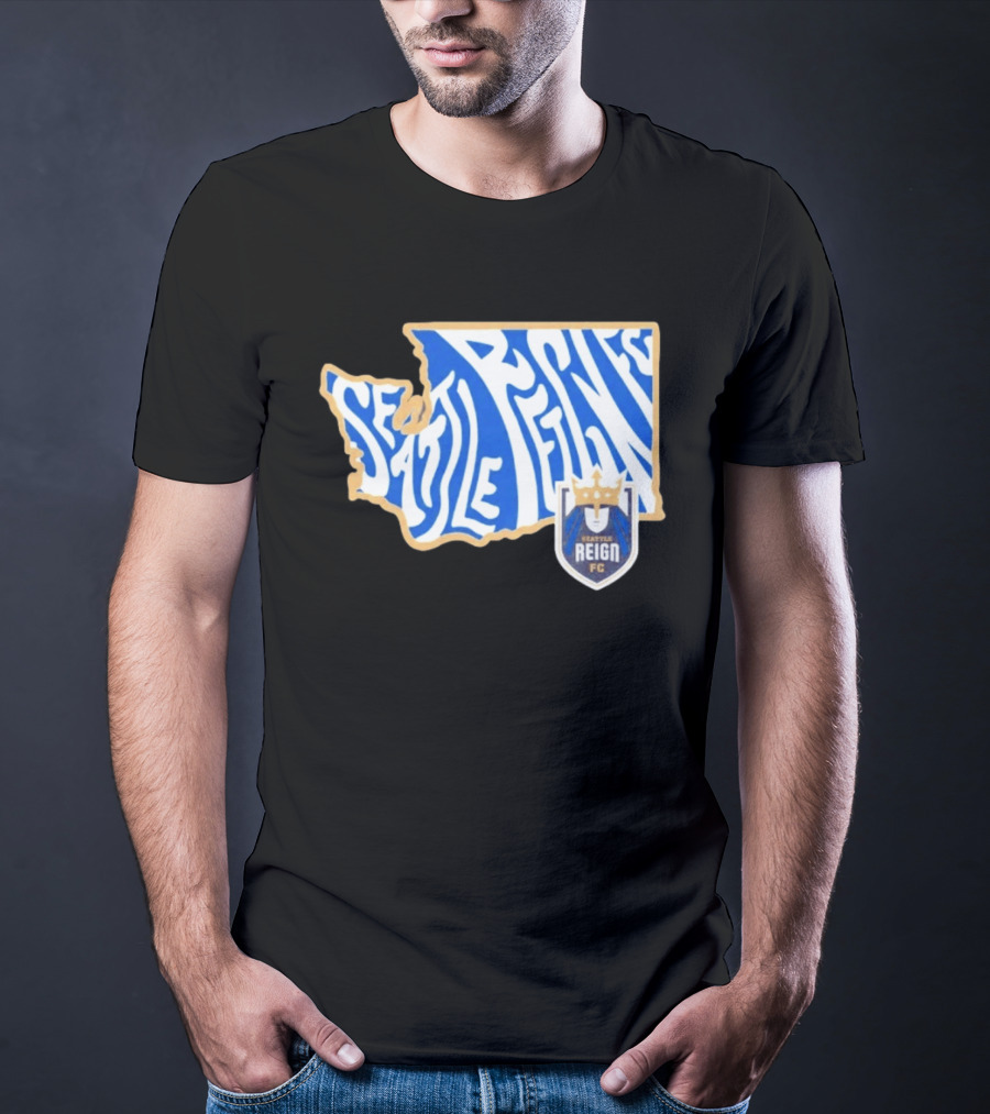 Seattle Reign FC Groovy Team State Seattle Reign FC Crest T-Shirt