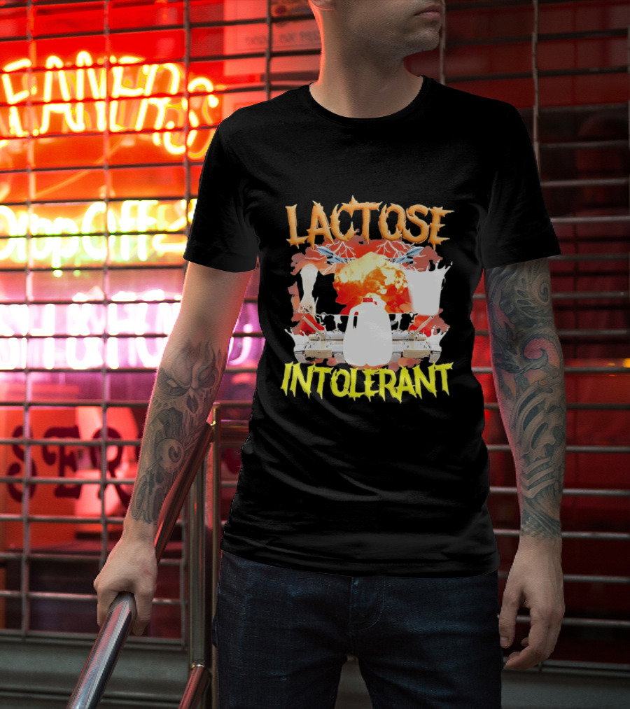 Lactose Intolerant Explosive Milk Jug Meme T-Shirt