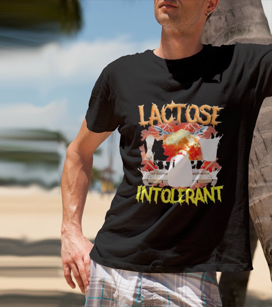 Lactose Intolerant Explosive Milk Jug Meme T-Shirt