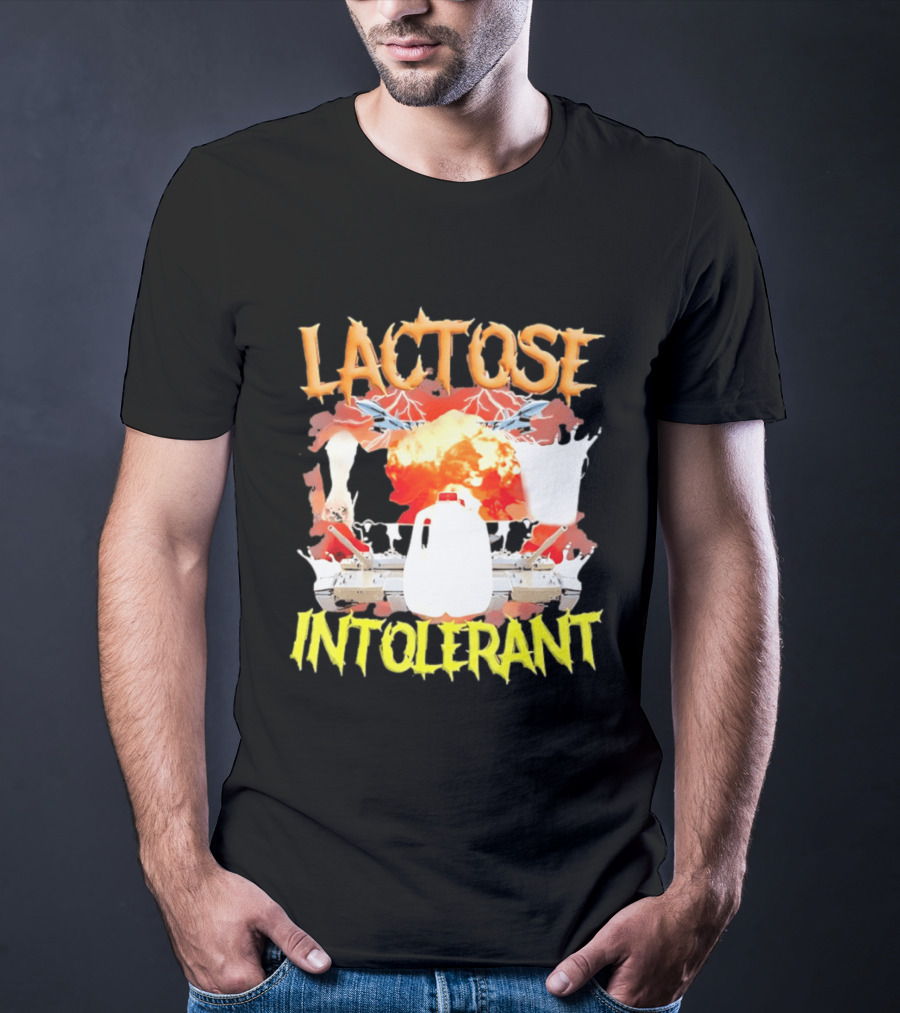 Lactose Intolerant Explosive Milk Jug Meme T-Shirt