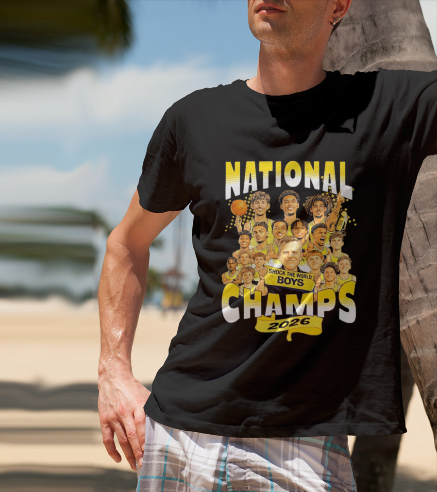 Michigan Wolverines National Champs 2026 Shock The World Boys T-Shirt