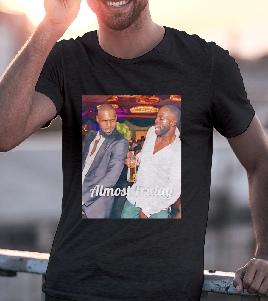 LeBron James Draymond Green Almost Friday Club Scene T-Shirt