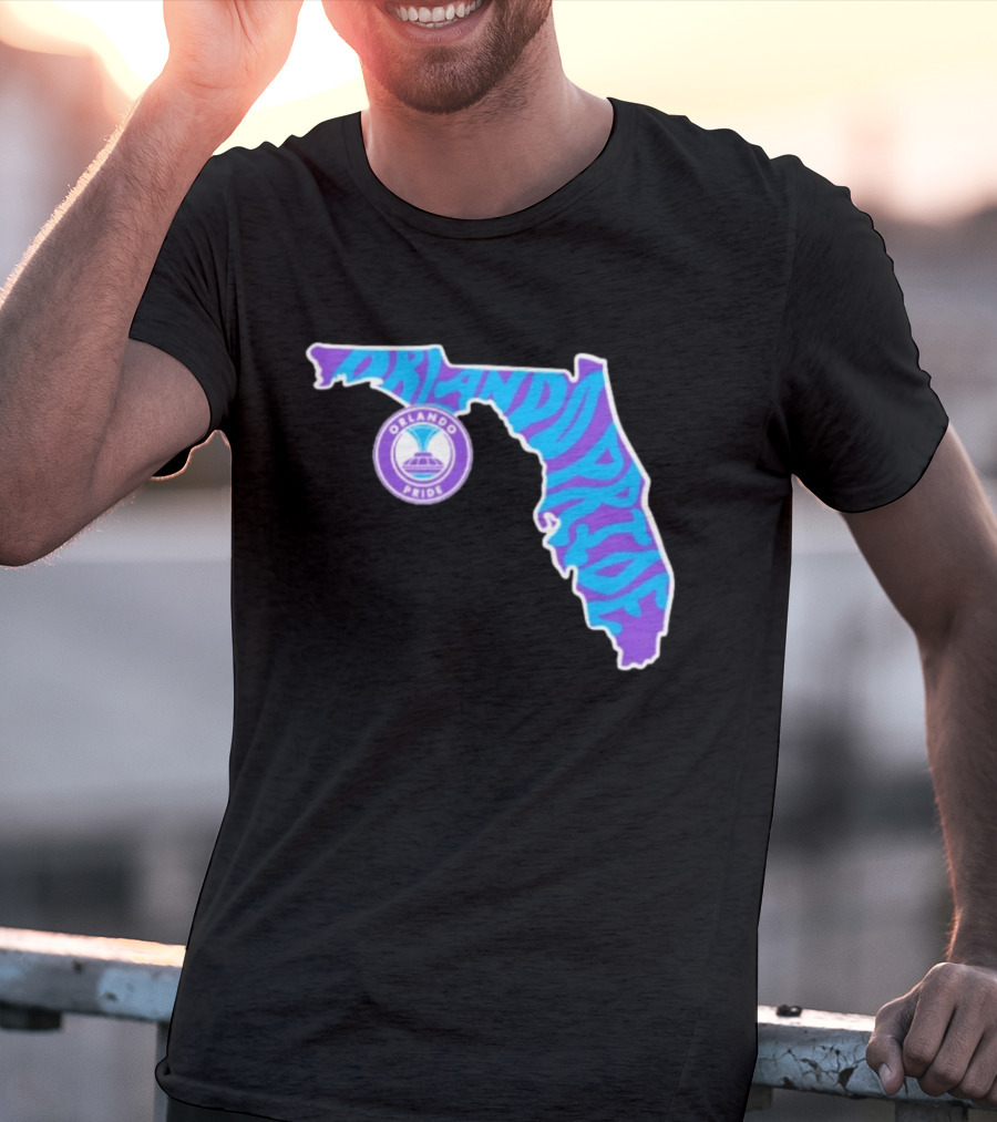 Orlando Pride Groovy State Of Florida Map Team T-Shirt