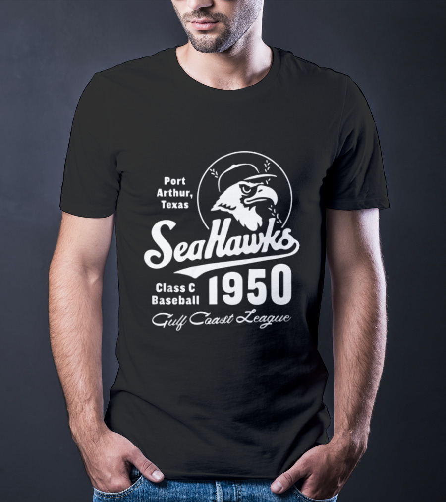 Port Arthur Texas Seahawks Class C Baseball 1950 Gulf Coast League T-Shirt