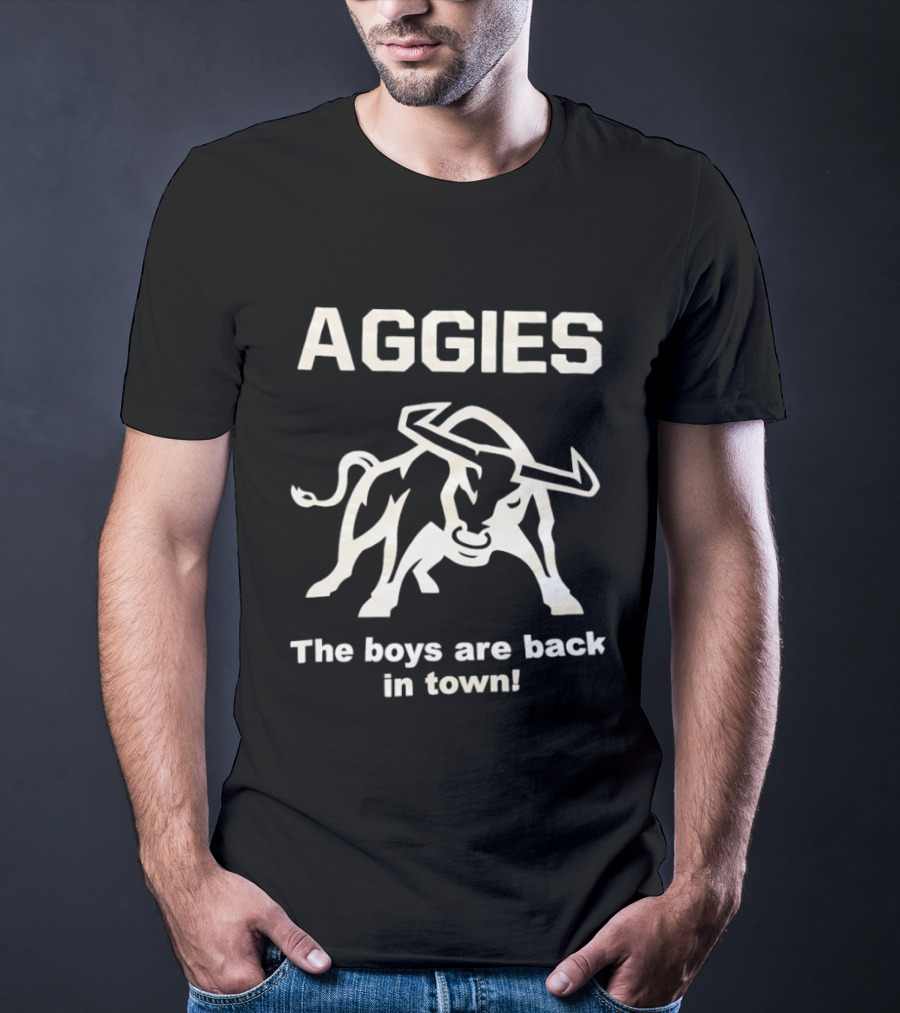 Utah State Aggies The Boys Are Back In Town Bull T-Shirt