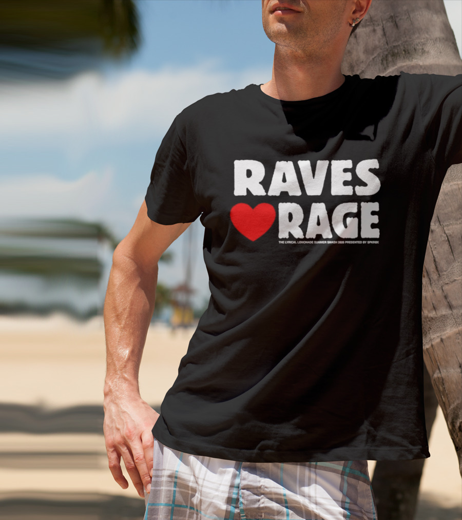 Raves Love Rage Summer Smash 2026 Festival Black Trucker T-Shirt