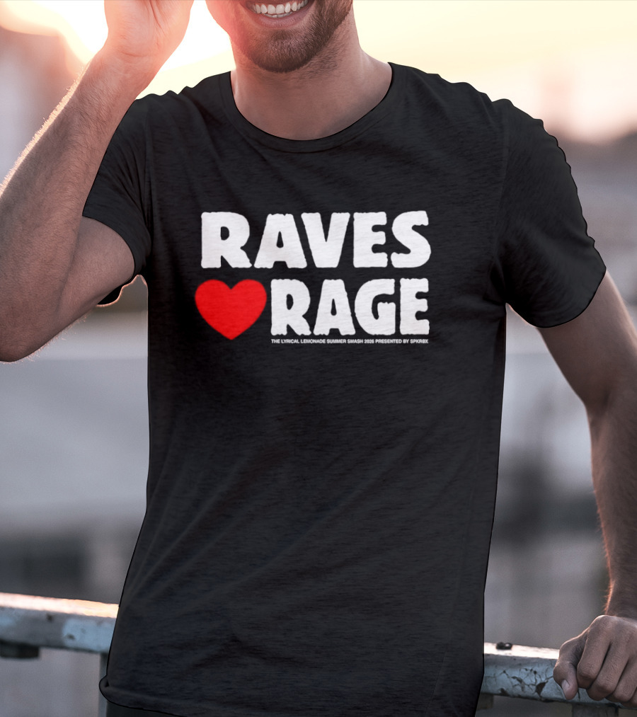 Raves Love Rage Summer Smash 2026 Festival Black Trucker T-Shirt