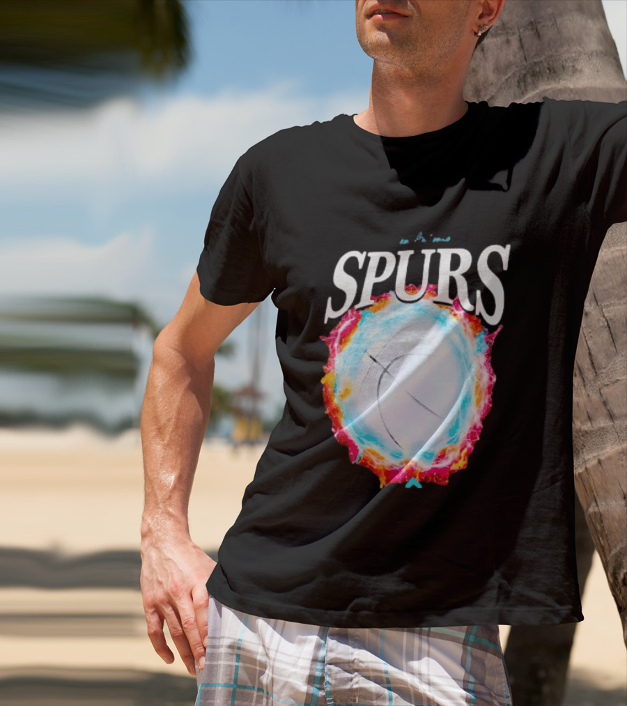 San Antonio Spurs Basketball Cosmic Energy Burst 2026 T-Shirt