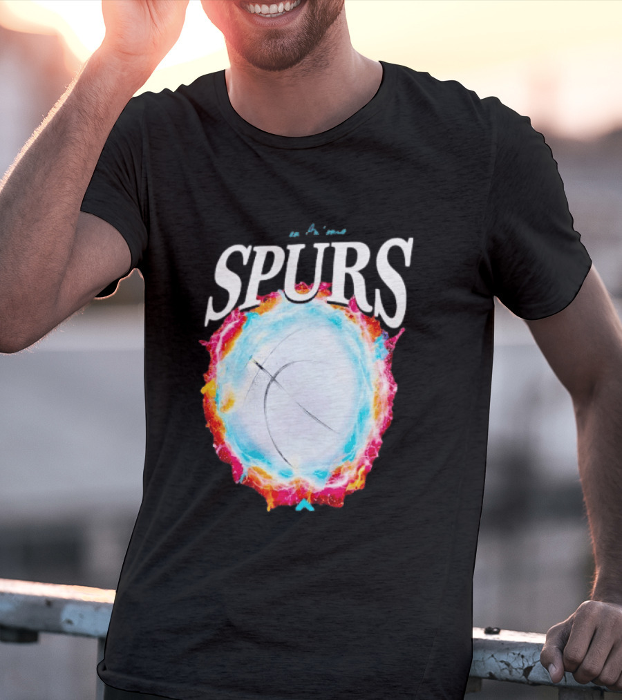 San Antonio Spurs Basketball Cosmic Energy Burst 2026 T-Shirt