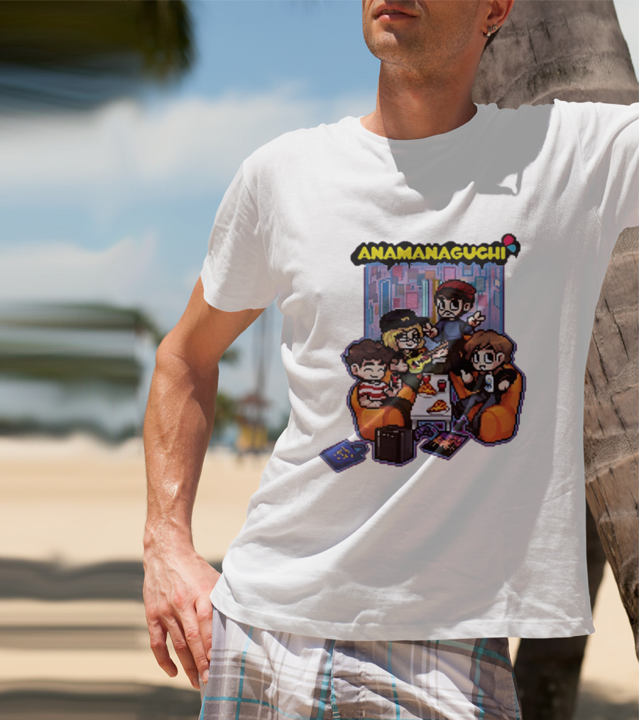 Anamanaguchi Scott Pilgrim Vs The World The Game Retro Pixel Art Scene T-Shirt