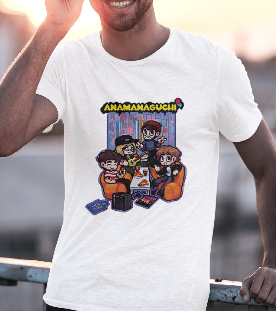 Anamanaguchi Scott Pilgrim Vs The World The Game Retro Pixel Art Scene T-Shirt