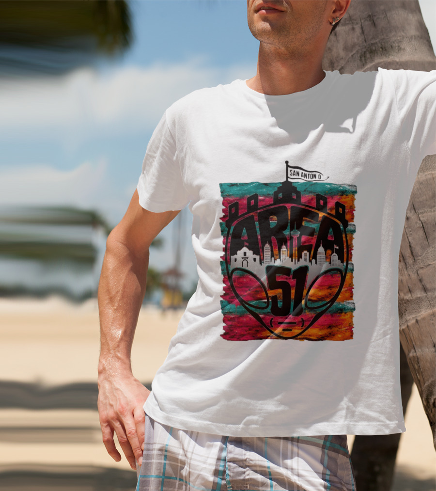 Area 51 San Antonio Spurs NBA Fiesta Skyline 2026 Victor Wembanyama T-Shirt