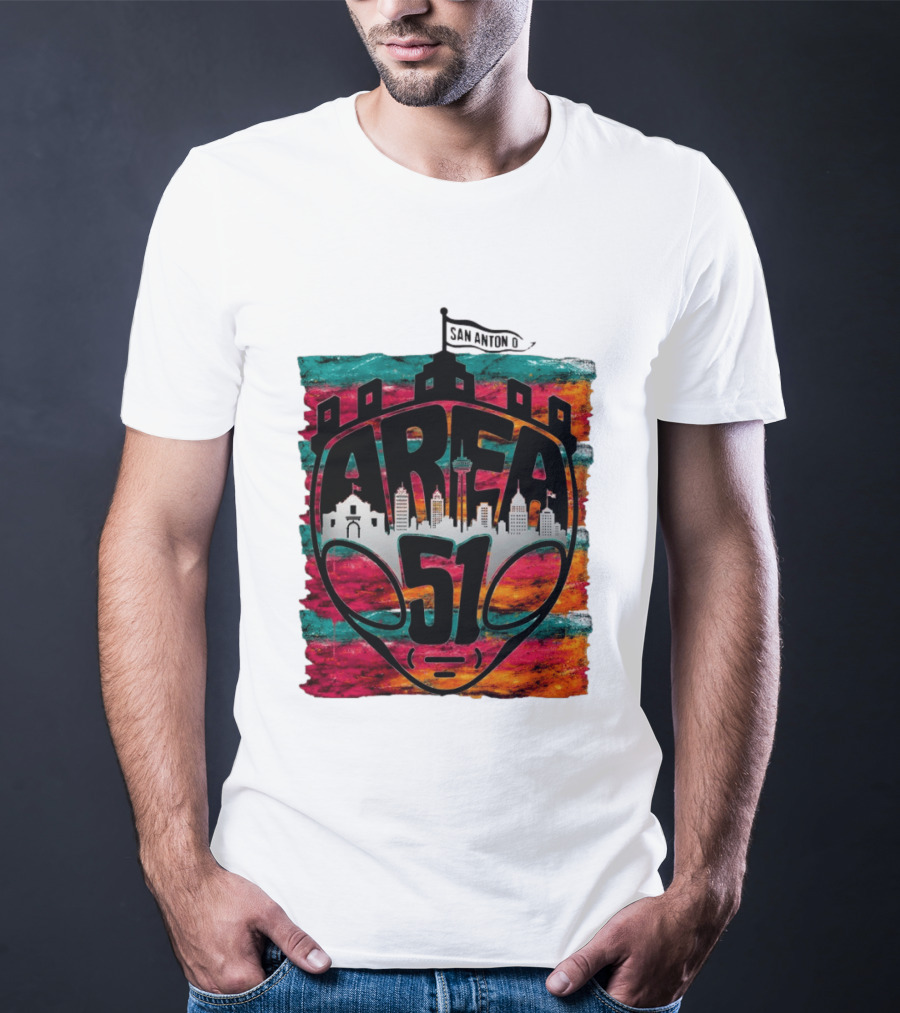 Area 51 San Antonio Spurs NBA Fiesta Skyline 2026 Victor Wembanyama T-Shirt