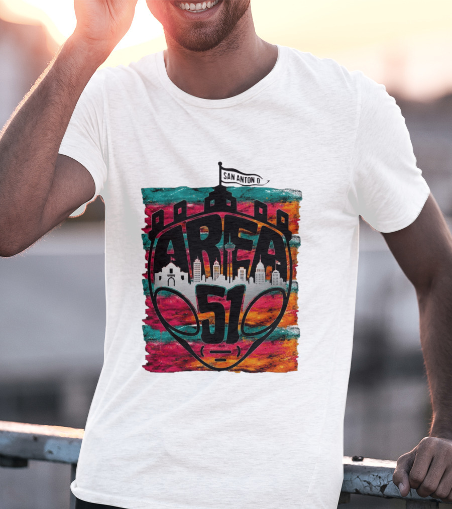 Area 51 San Antonio Spurs NBA Fiesta Skyline 2026 Victor Wembanyama T-Shirt