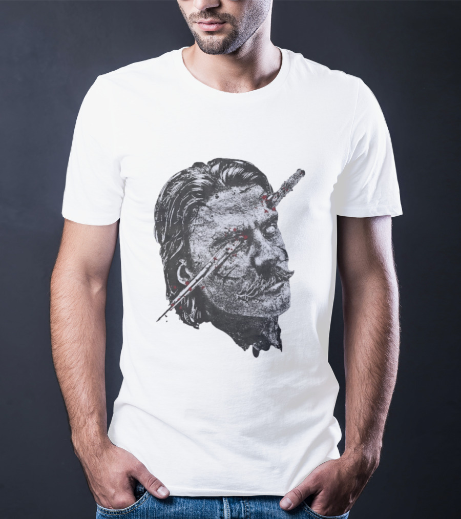 Chud The Builder Black And White Drawing With Eye Injury Dalton Eatherly T-Shirt
