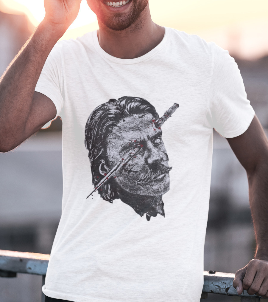 Chud The Builder Black And White Drawing With Eye Injury Dalton Eatherly T-Shirt
