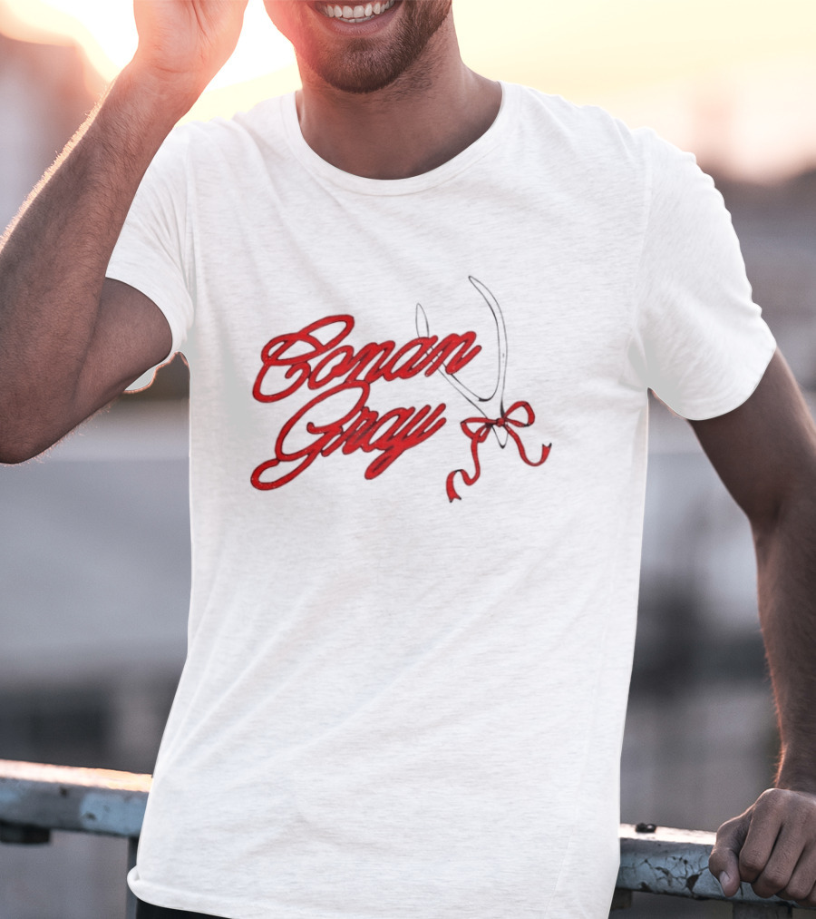 Conan Gray Red Script With Bow T-Shirt