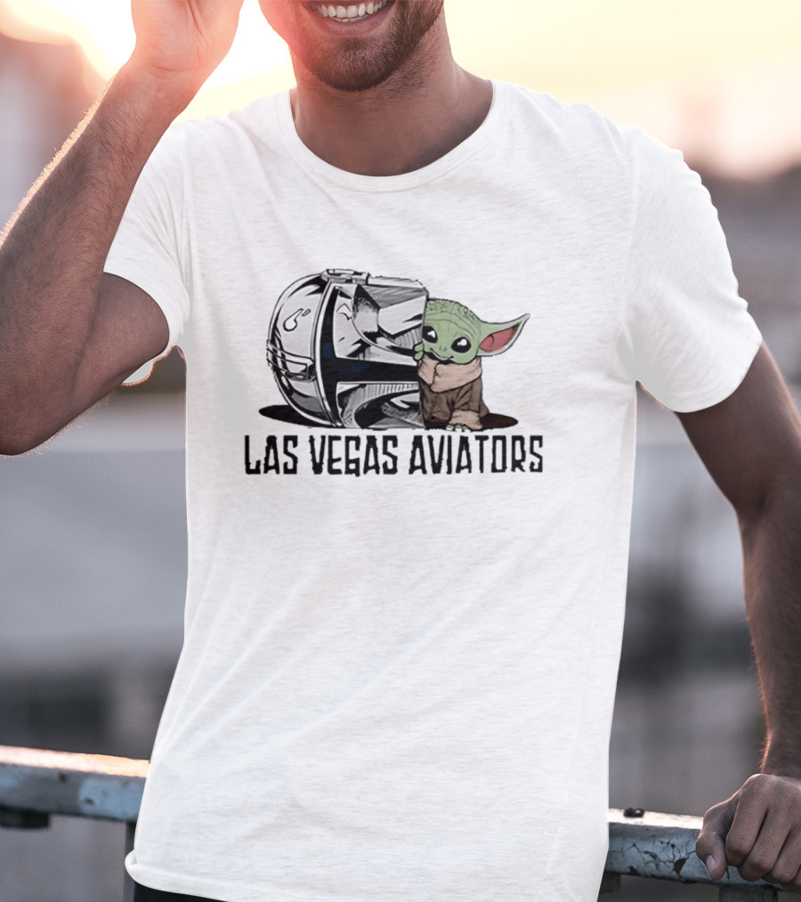 Las Vegas Aviators Star Wars Night 2026 Baby Yoda Pilot Helmet T-Shirt