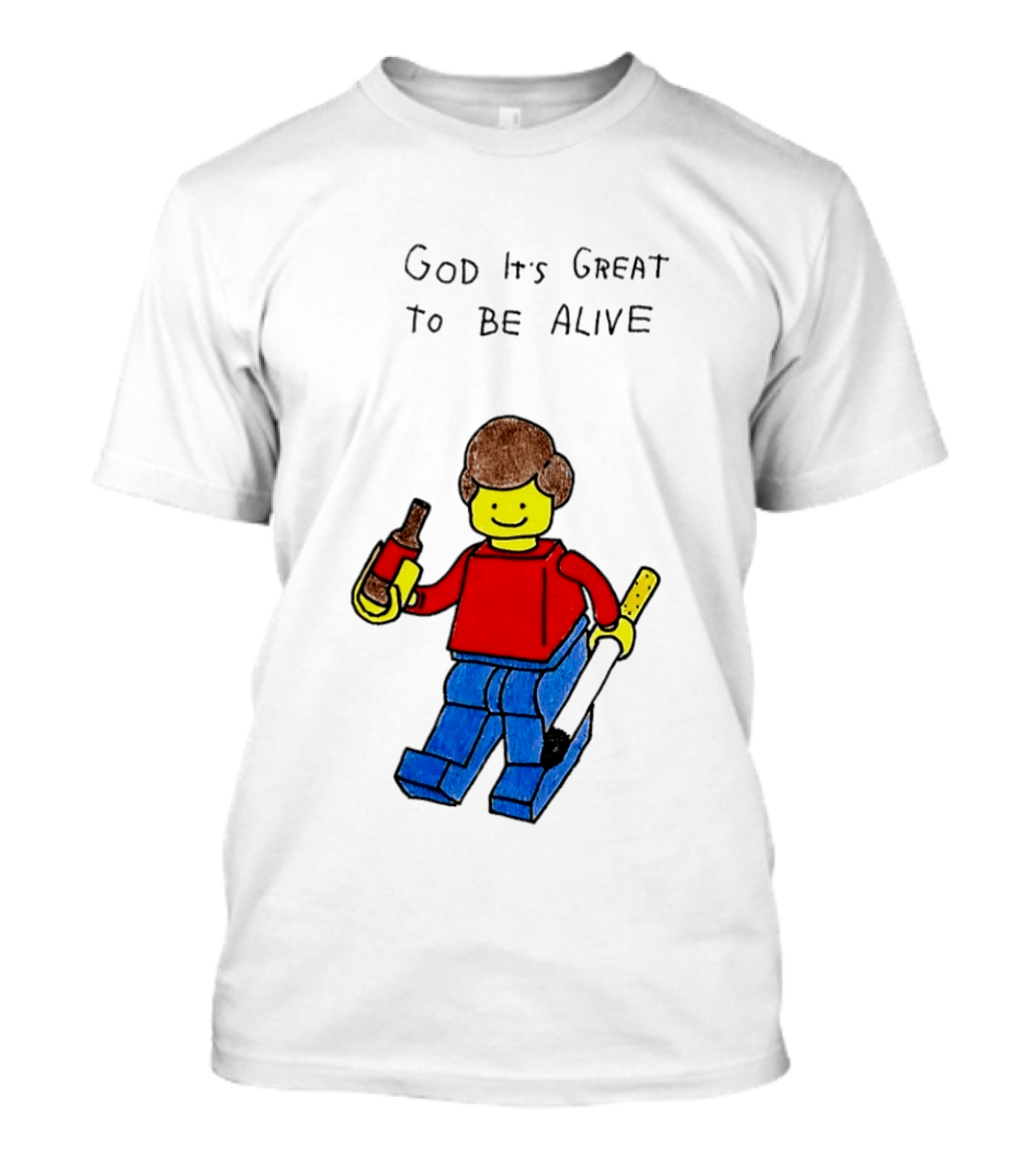 Lego God It's Great To Be Alive Paintbrush And Bottle T-Shirt