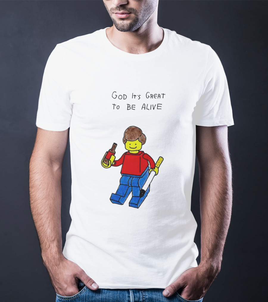 Lego God It's Great To Be Alive Paintbrush And Bottle T-Shirt